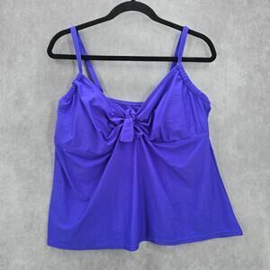 Shore Club Purple Padded Swimwear Tankini Tank Top‎ Plus 18 1X